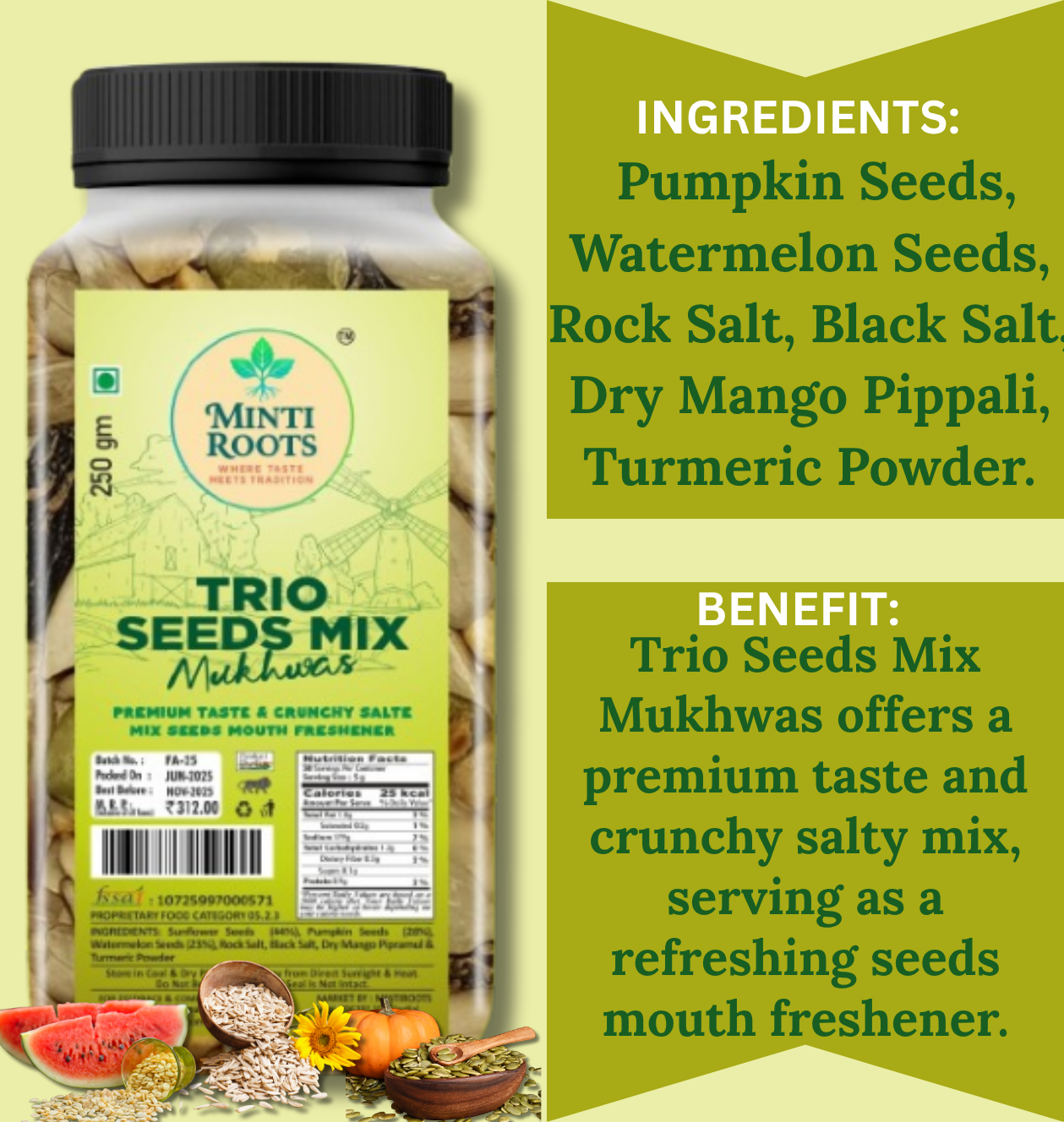 TRIO SEEDS MIX 250GM - Image 4