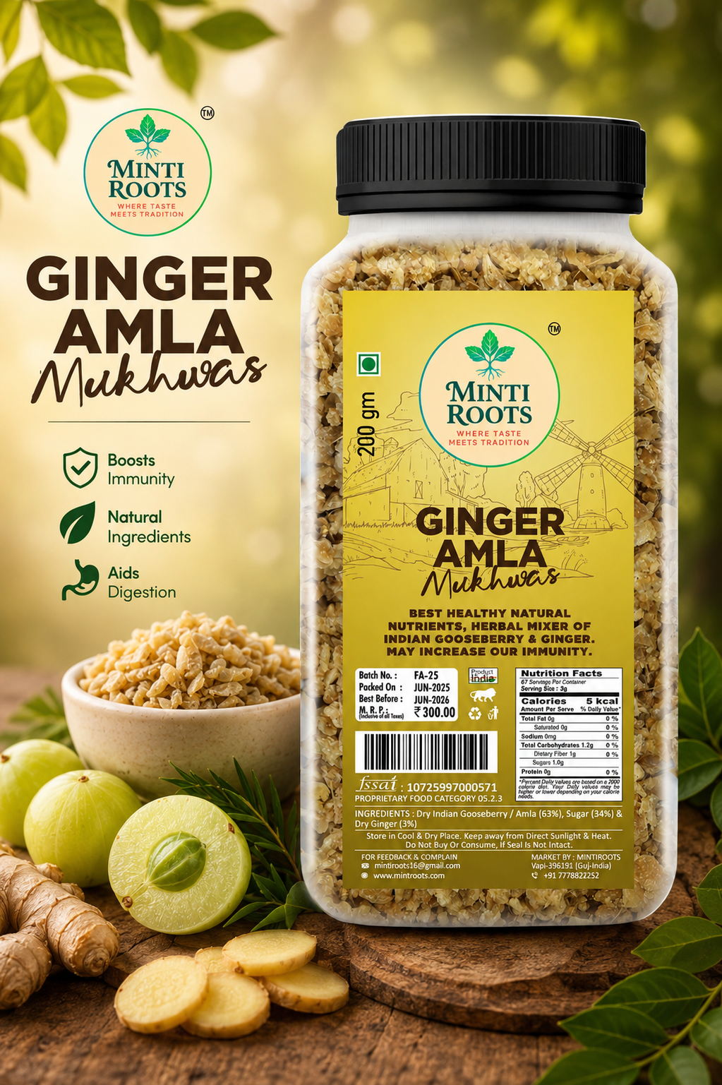 GRATED GINGER AMLA 200GM - Image 5