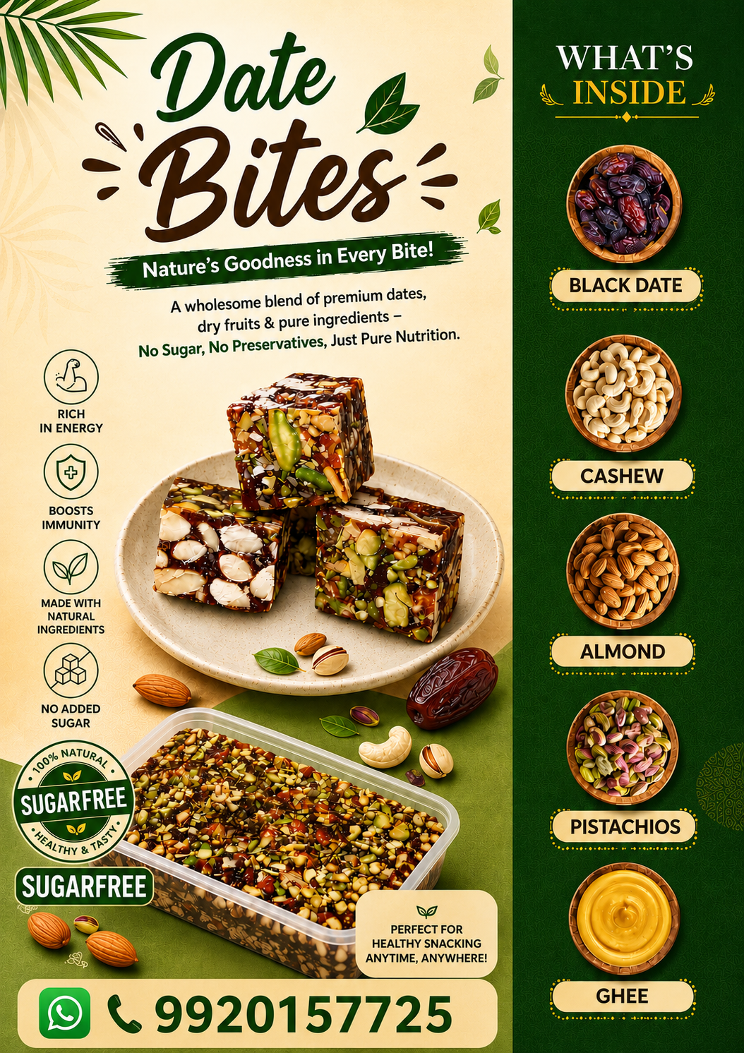 Khajur dryfruit bites 240gms  - Image 2