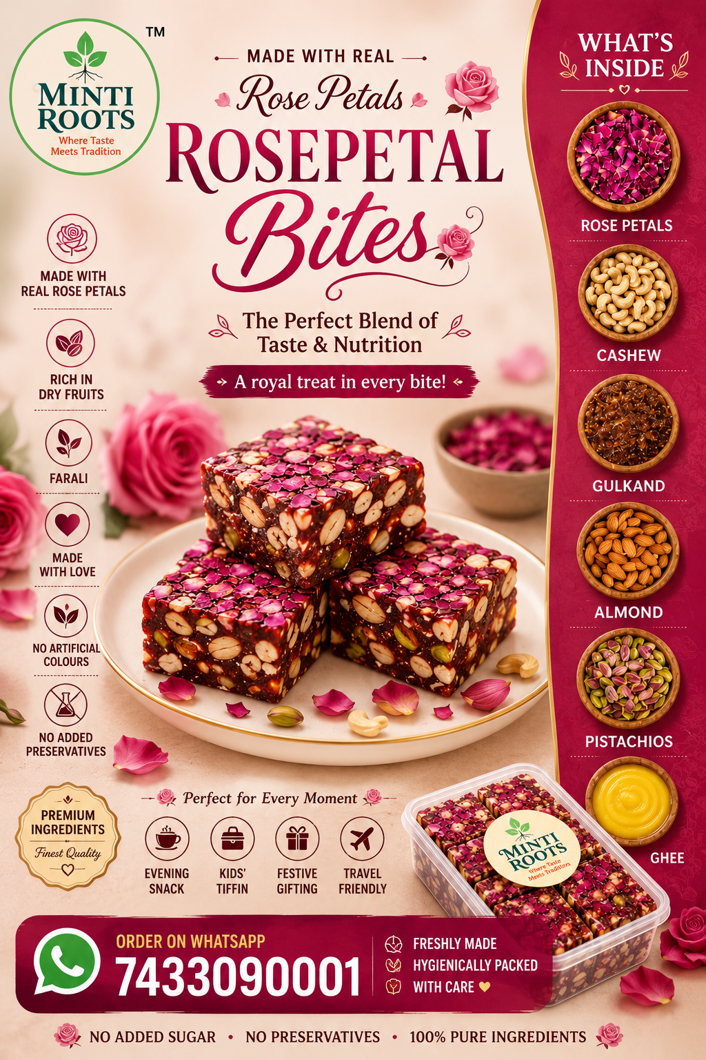 Rose petal bites 240gms  - Image 2