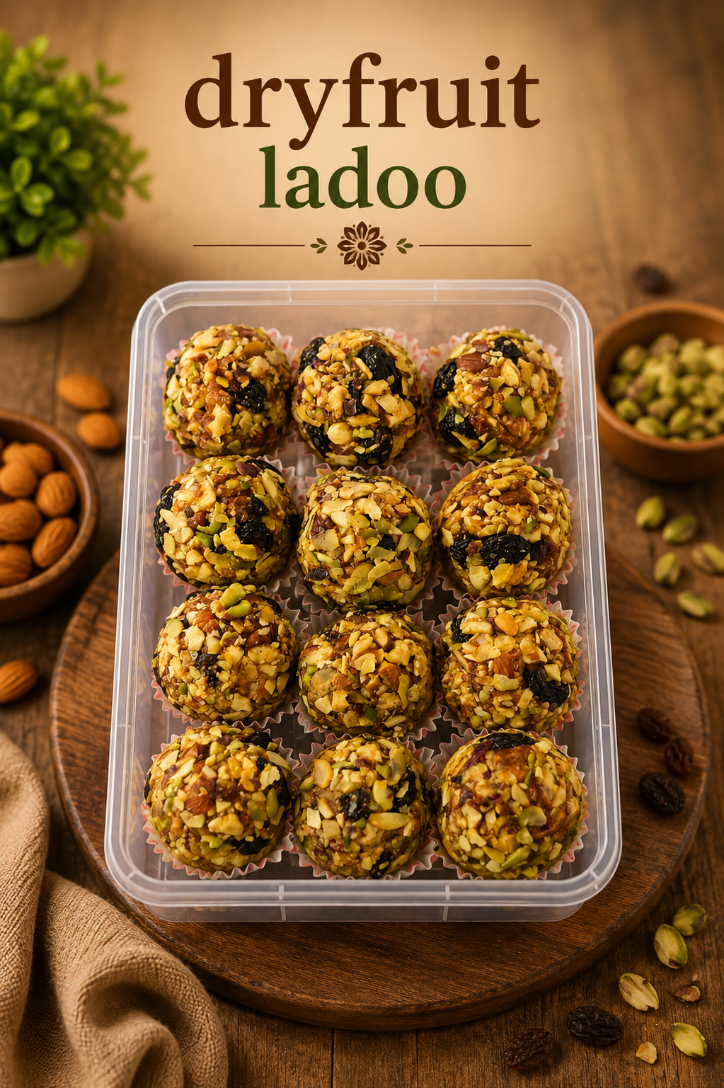 Pista dryfruit Gulkhand ladoo 12pcs 360gms 