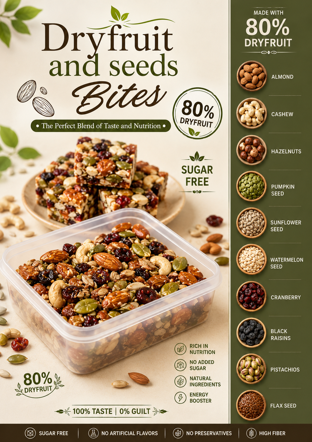 Dryfruit and seeds bites 480gms 