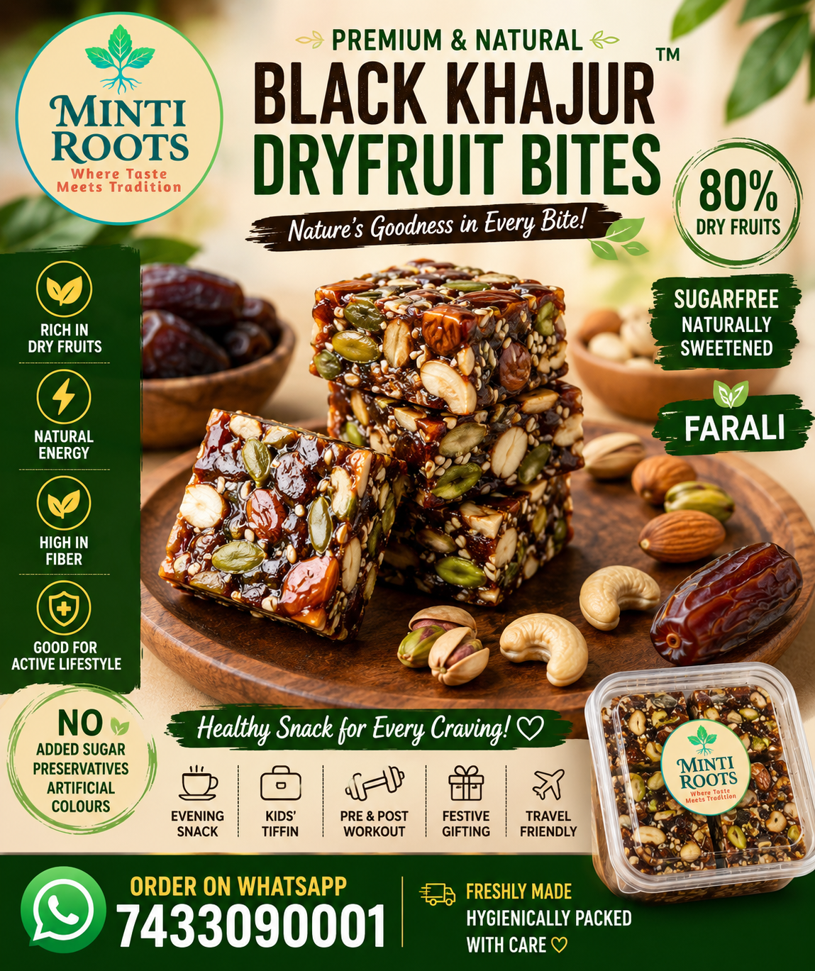 Khajur dryfruit bites 480gms  - Image 2