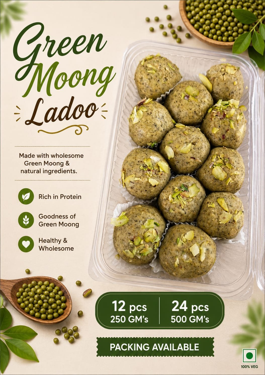 Green moong ladoo